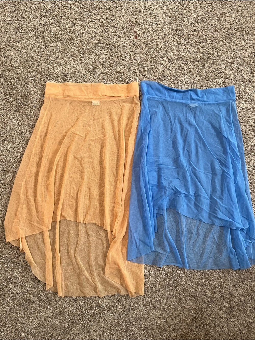 Set Of Two Mesh Ballet Skirts